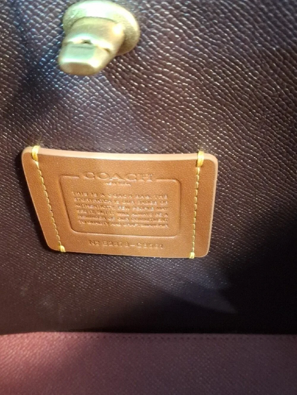 Coach Willow Leather Tote in Wine/berry with Gold Hardware Includes Dust Bag